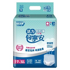 包寧安 棉柔護膚活力易拉褲 XL, 1個, 7片