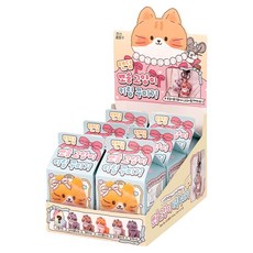 조선문방구 뽀송 고양이 키링 꾸미기 6p 세트, 5종, 랜덤발송, 1세트