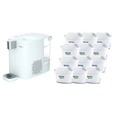 BRITA Cube Cool 冰霸方 瞬熱智能溫控冰溫熱UVC滅菌開飲機 + MAXTRA PRO去水垢專家濾芯 13個, 純淨白, 1套