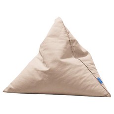 폴리몰리 코튼 빈백 삼각 쿠션 301C, 소프트 베이지