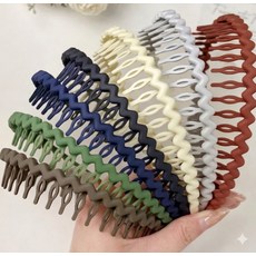 하디즌 빗살 컬러 스포츠 헤어밴드 7종, 혼합색상, 1개