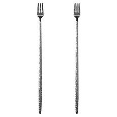 윌리브 국내산 304스텐 마므레 티포크 롱, 실버, 2개