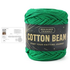 브랜드얀 몽실백 DIY패키지 코튼빔 뜨개실 + 도안 세트, 1세트, 21 그린(뜨개실)