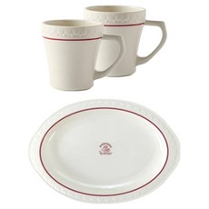 Syracuse CHINA Shenango Cardinal 馬克杯與託盤3件組