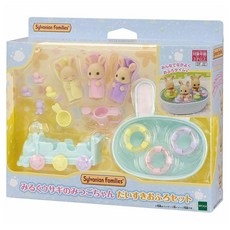 EPOCH Sylvanian Families 森林家族 牛奶兔三胞胎照顧組 EP14954, 1個