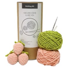 멜로우스토리 니팅키트 딸기 키링, 딸기우유, 1개