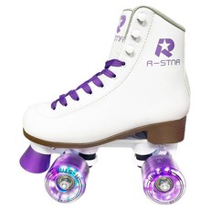 롤링스타 아동용 밀크팝 LED 롤러스케이트, 퍼플, 1개