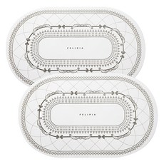 페리피아 실리콘 식탁매트 프레즈, 화이트, 2개, 425mm 화이트, 2개, 425mm