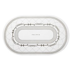 페리피아 실리콘 식탁매트 프레즈, 화이트, 1개, 425mm