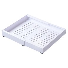 엠디유마켓 프리미엄 무타공 폭 너비 조절 슬라이딩 싱크대 주방 선반, 화이트, 1개