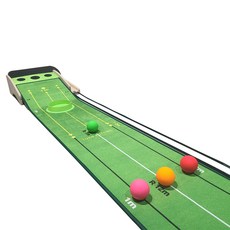 BJ GOLF New Park Golf 3275 靜音推桿墊 一般高爾夫兩用 推桿練習器, 1個, 綠色