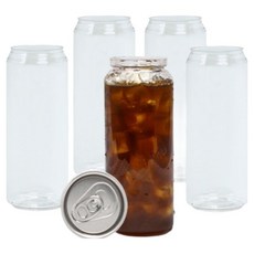커피보니 뚜껑포함 캔시머 캔 500ml, 투명, 100개 투명, 100개