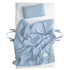 아리베베 고밀도 80수 순면 낮잠이불 세트, 스카이