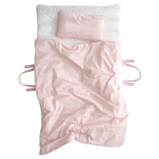 아리베베 고밀도 80수 순면 낮잠이불 세트, 핑크