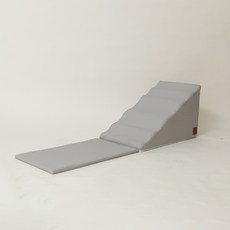 리더스펫케어 강아지 슬라이드 접이식 계단 침대형, 그레이, 1개