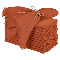 탑피아 린넨 면 패브릭 냅킨 42 x 42 cm, 브릭, 2개, 1개입
