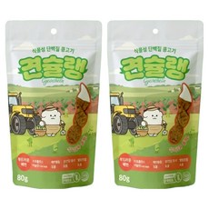 견슐랭 강아지 부드러운 배변 간식, 2개, 80g, 콩고기
