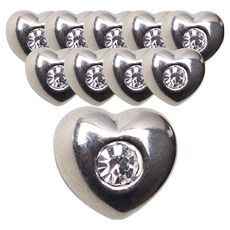 Button King 東大門鈕扣王 高級迷你愛心寶石鈕扣 12mm