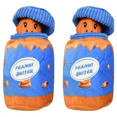 올치 반려동물 노즈워크 봉제 장난감 피넛버터, 블루, 2개