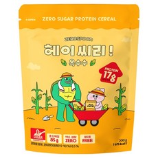 ZEROSPOON Hey Cereal 無糖蛋白質穀物片 玉米口味, 200g, 1個