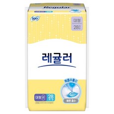 쏘피 바디피트 레귤러 생리대 날개형, 1개, 28개입, 대형