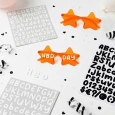 파티쇼 레터링 DIY 하트 선글라스 생일 안경 파티용품 세트 별, 오렌지, 1세트