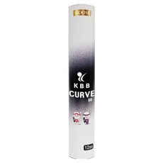 케이비비스포츠 88 CURVE 셔틀콕, 흰색, 12개입, 1개 흰색, 12개입, 1개