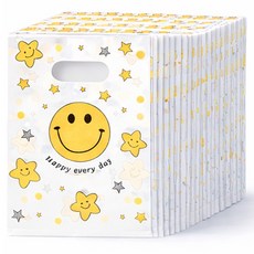 아싸레 PE 손잡이 비닐봉투 쇼핑백 미니 15 x 20 cm 100p, 스마일, 1개