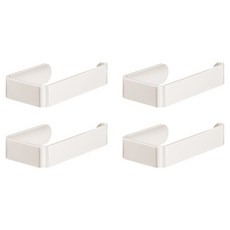 더자카 무타공 모던 다용도 수납 휴지걸이 15 x 7.8 cm, 화이트, 4개