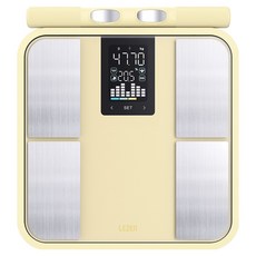 르젠 플로우인 디지털 바디 분석 체중계, LZ-IN100, 시트린 옐로우, 1개