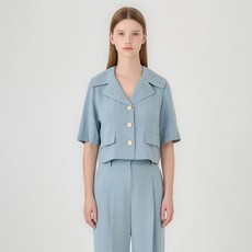 LINE ADDITION 女款 Pronity 短版襯衫
