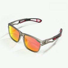 비츠로만 국산 24g 컴포트 스포츠 편광 선글라스, 레드 + 투명그레이, 1개