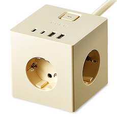 보코 큐브 프로 45 멀티탭 3구, 2m, 바닐라, 1개