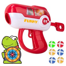 타겟다이노 자동건 + 안전 찍찍이 다트 세트, 레드, 1세트