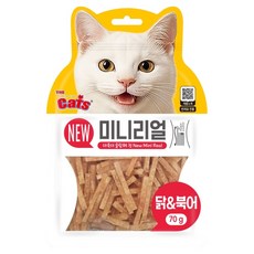 더캣츠 고양이 미니리얼 육포, 1개, 70g, 닭+북어