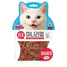 더캣츠 고양이 미니리얼 육포, 1개, 70g, 닭+참치