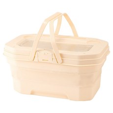 따봉오빠 캠핑 접이식 투웨이 멀티 수납 테이블 바구니 ONE SIZE JNHA2267, 크림, 1개, 1단