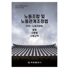 노동조합 및 노동관계조정법 약칭 노동조합법 법령 시행령 시행규칙, 반양장