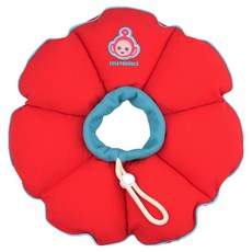 ParisDog 天線寶寶 寵物軟墊型頸圈, 紅色, 1個