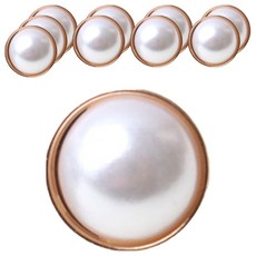 Button King 東大門鈕扣王 女襯衫迷你Paco珍珠鈕扣 10mm, 白金色, 10個