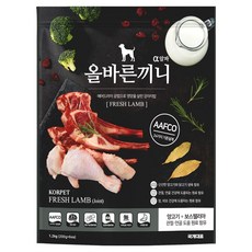 국개대표 올바른끼니 강아지 알파 양 기능성 사료, 뼈/관절강화, 1.2kg, 1개 뼈/관절강화, 1.2kg, 1개