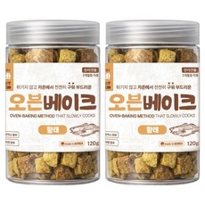 앉아바 강아지 오븐베이크 간식, 120g, 2개, 황태