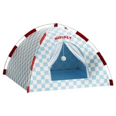 아메리칸베커 반려동물 접이식 숨숨 텐트하우스, 블루, 1개