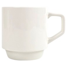 차곡차곡 쌓는 백자 유광 머그컵 500ml, 화이트, 1개