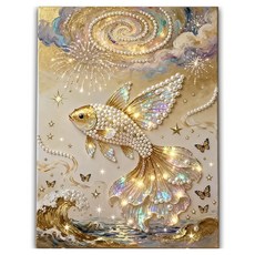 KHOOMIE DIY 名畫 珍珠 寶石 十字繡 套組 30 x 40 cm 6W0164