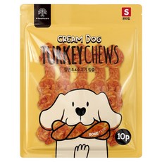 크림독 강아지 터키츄 본 건조간식 S 8~9cm 10p, 130g, 1개, 혼합맛(칠면조/소고기)