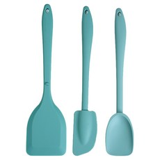 소노리떼 실리콘 조리도구 3종 세트, 1개, 그린, 뒤집개 + 주걱 + 스푼