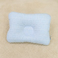 제이유니 냉감 듀라론 일체형 어린이베개, 블루베어 키즈베개