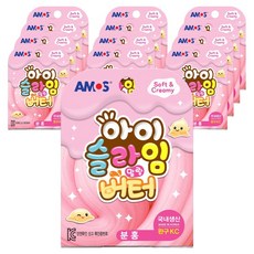 아모스 아이슬라임 말랑버터, 분홍, 60g, 12개