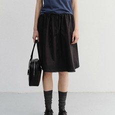 Dunst 綁帶中長全圓裙 UDSK6B225BK00